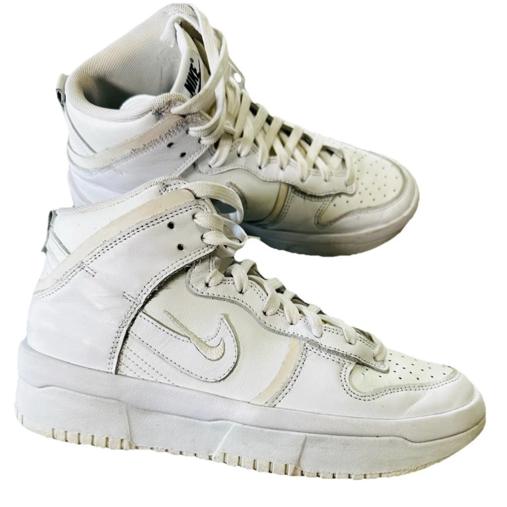 Size 8- Nike Dunk Double White High Rebel Summit White